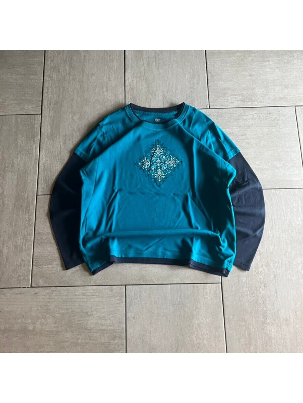 SB Active Long Sleeve Casual Shirt Petite XL Blue with Design